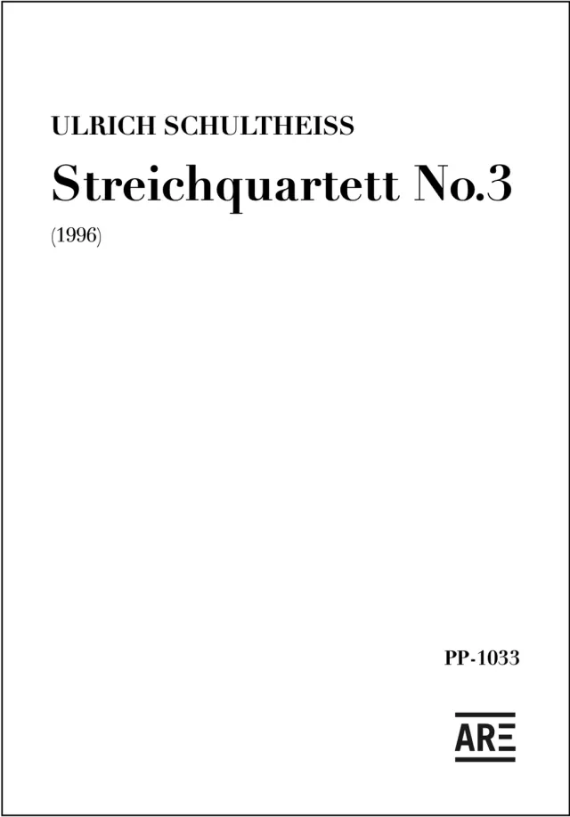 Are Musik Verlag Streichquartett No.3 Noten Schultheiss