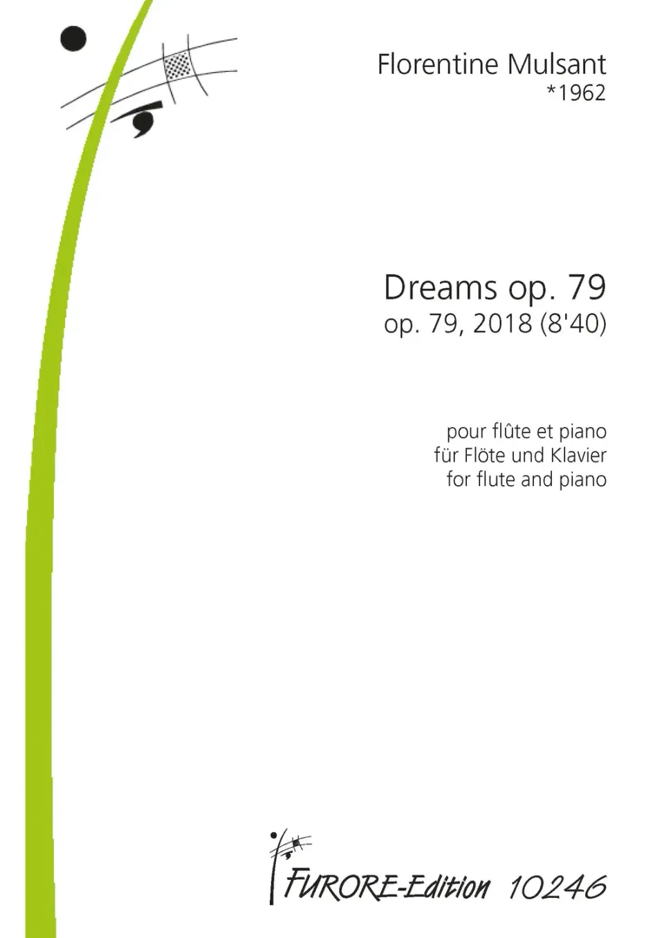 Furore Edition Dreams op. 79 Noten Flöte Klavier 4 Sätze