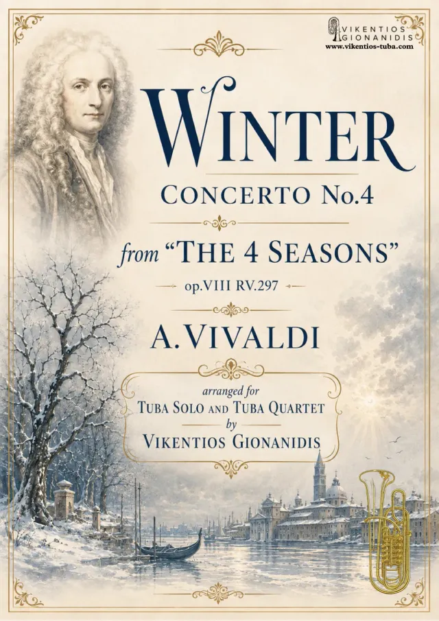 Vikentios Gionanidis Vivaldi Winter Tuba-Noten Solo und Quartett