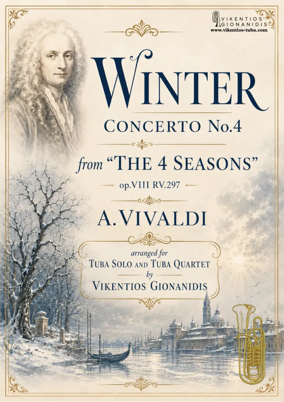 Vikentios Gionanidis Vivaldi Winter Tuba-Noten Solo und Quartett