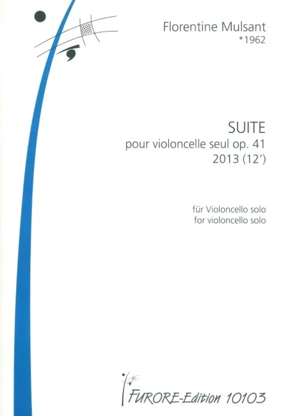 Furore Edition Suite Violoncello solo op. 41 Partitur 12 Min.