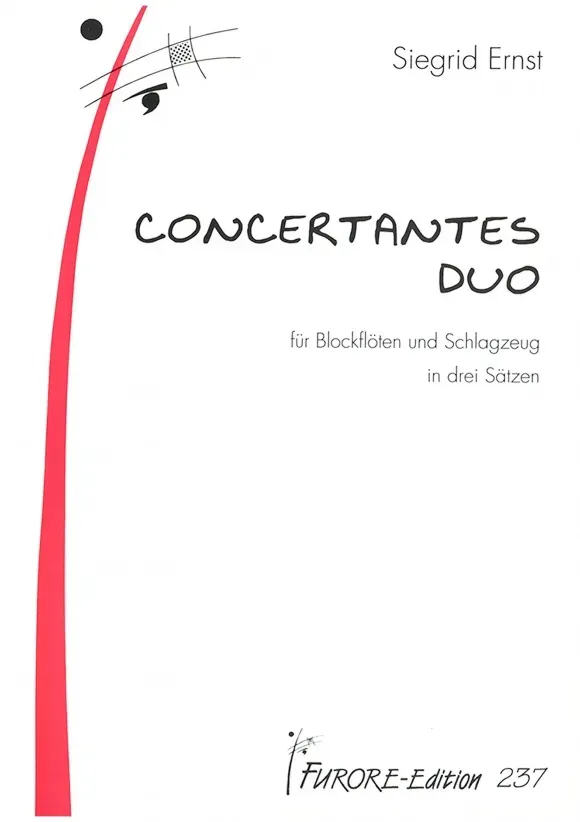 Furore Edition Concertantes Duo für Blockflöte und Schlagwerk Partitur und Stimme