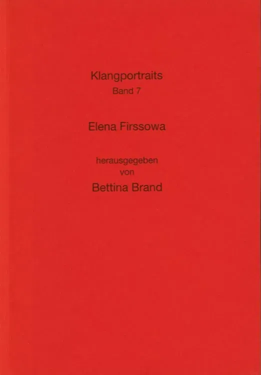 Furore Edition Klangportrait VII Elena Firssowa Buch