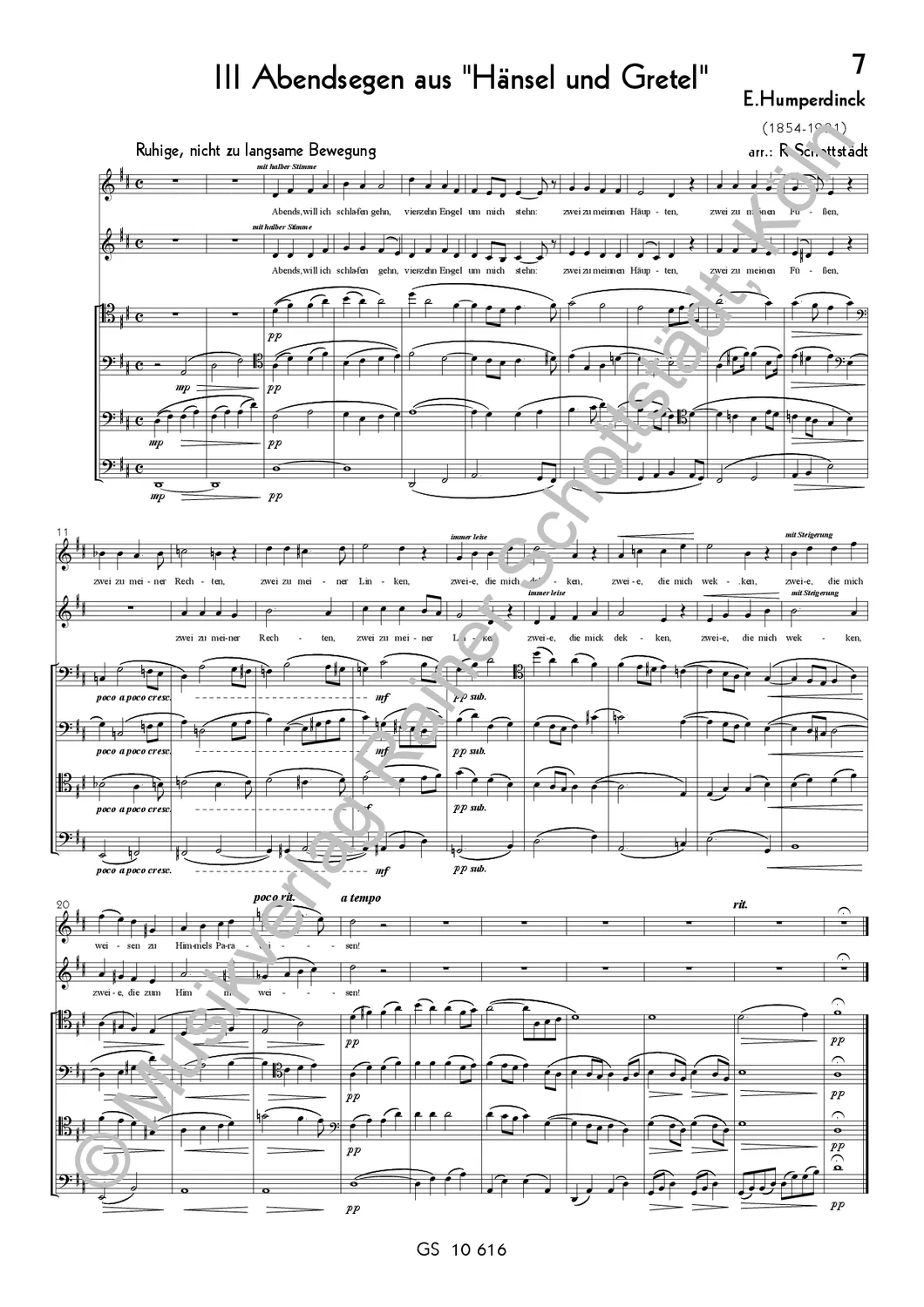 Musikverlag Rainer Schottstädt 3 Duette Gesang und 4 Fagotte