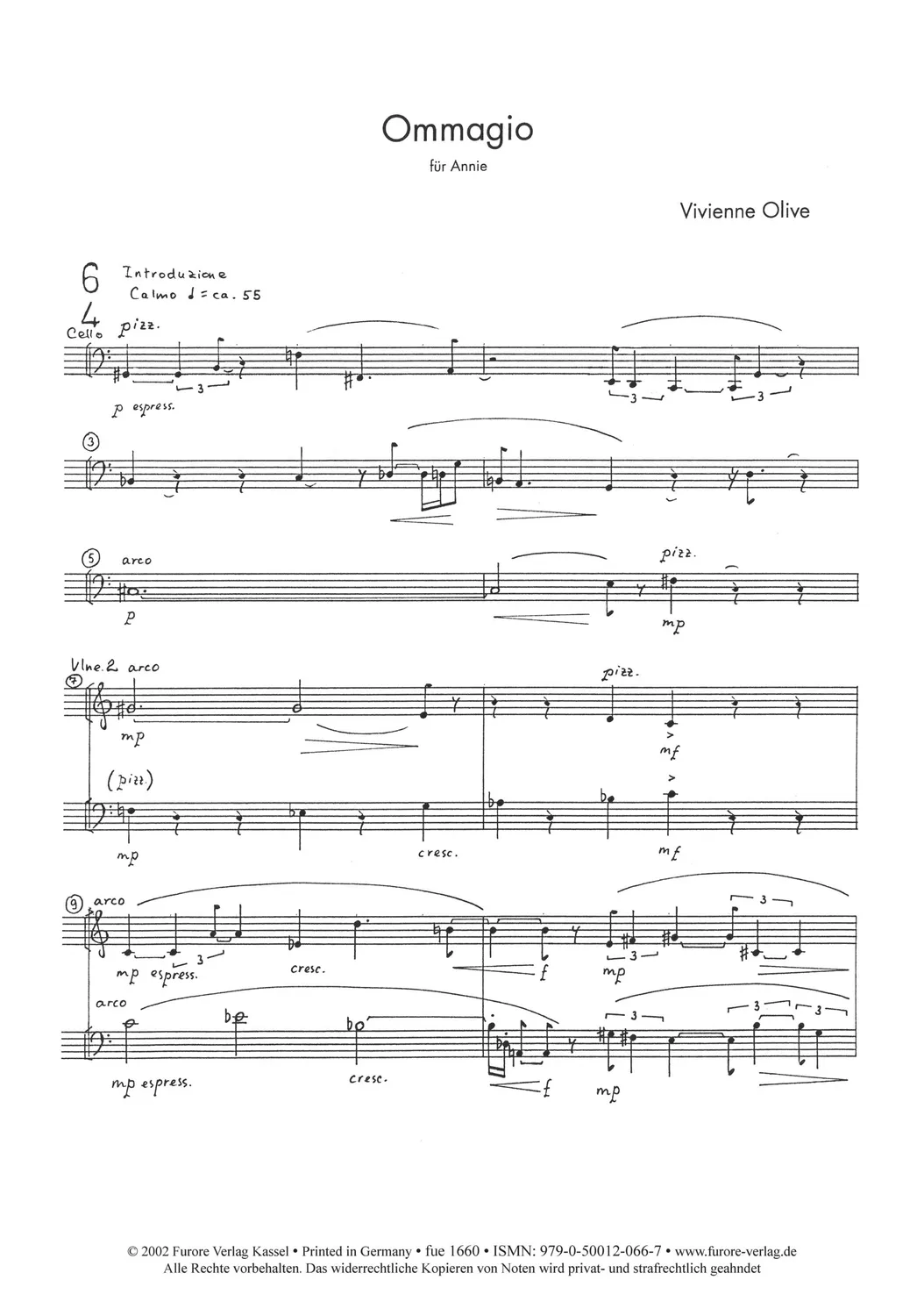 Furore Edition Ommagio Klavierquintett Noten mittelschwer