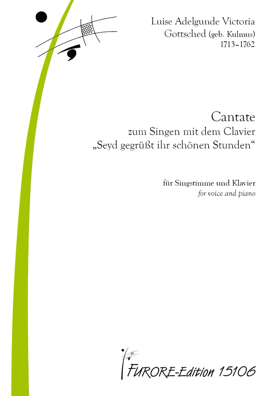 Furore Edition Cantate zum Singen mit dem Clavier Seyd gegrüßt