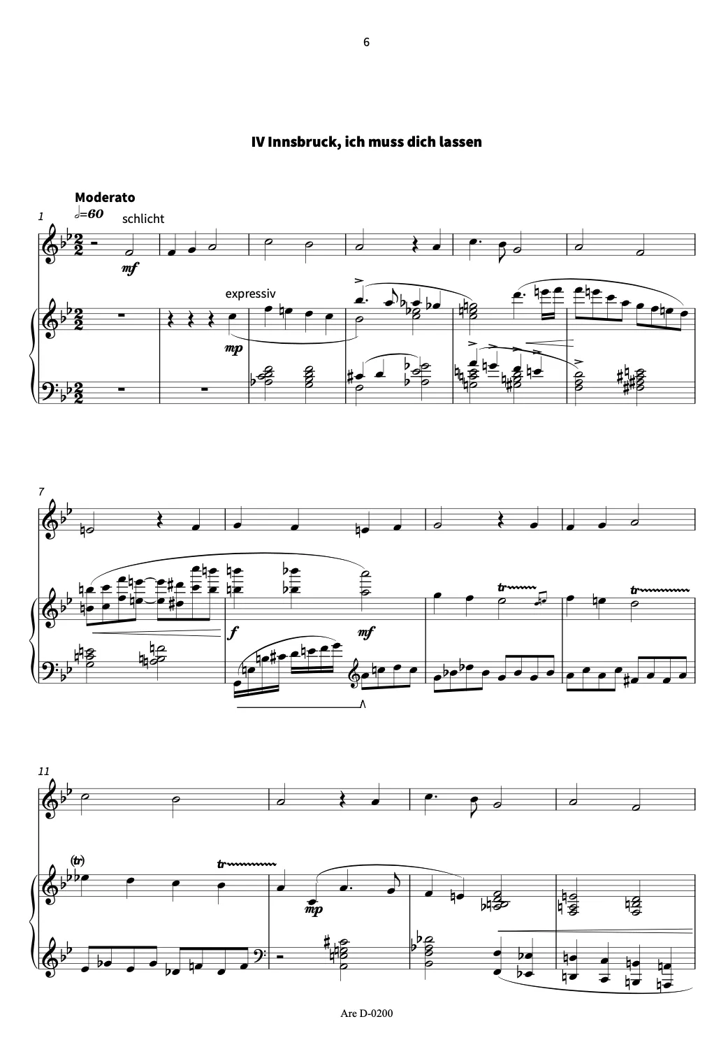 Are Musik Verlag Wie der Apfel Noten Schultheis