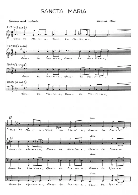 Furore Edition Sancta Maria Männerchor Partitur 8-stimmig