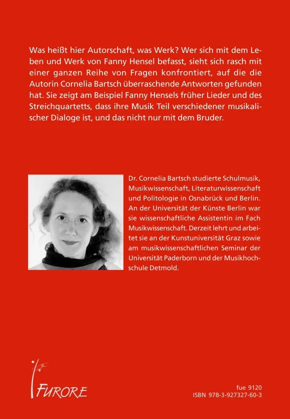 Furore Edition Fanny Hensel Musik als Korrespondenz Buch 384 S.