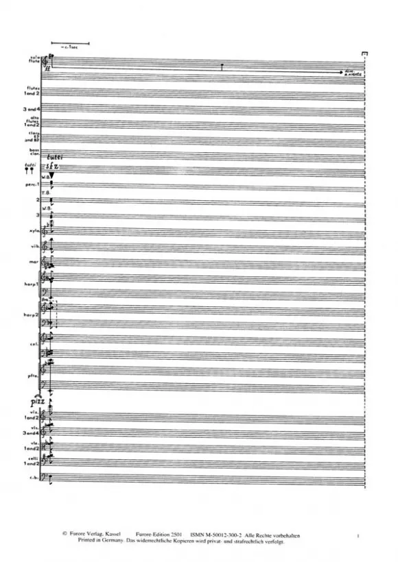 Furore Edition Tomba di Bruno Mietmaterial Flöte Orchester