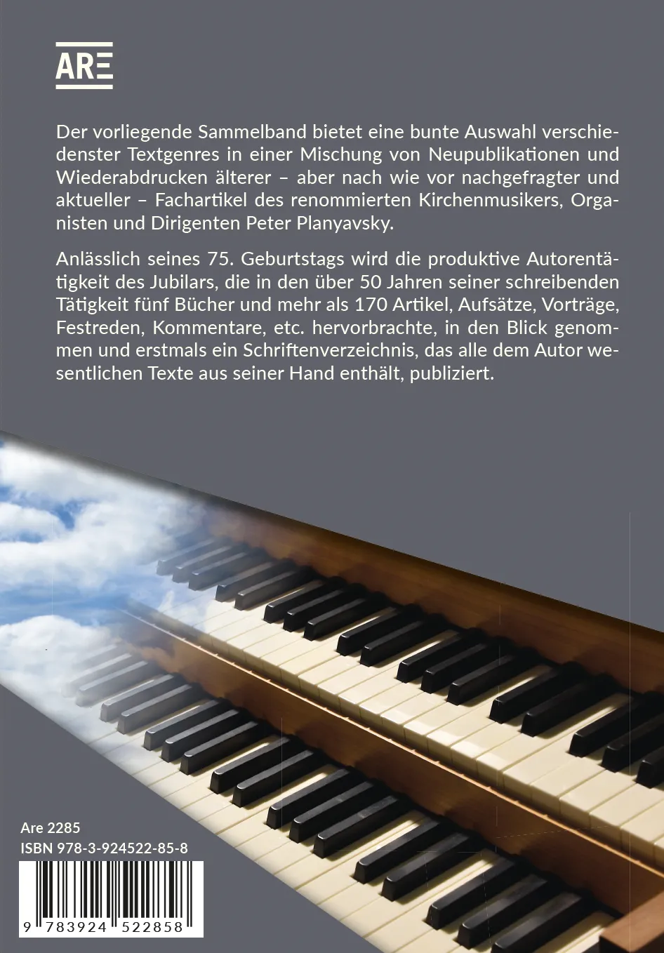 Are Musik Verlag Greifbares und Ungreifbares Buch Planyavsky