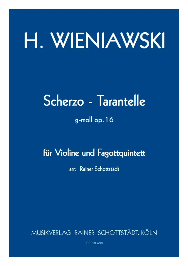 Musikverlag Rainer Schottstädt Scherzo-Tarantelle g-moll op. 16 Noten Ensemble