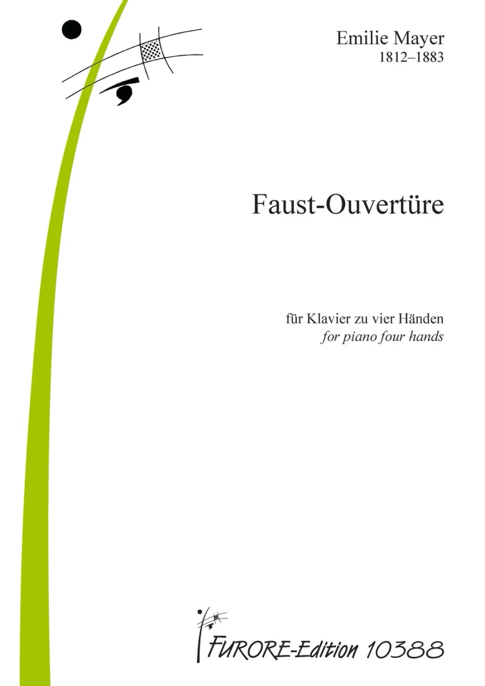 Furore Edition Faust-Ouvertüre Klaviernoten 4-händig Reprint