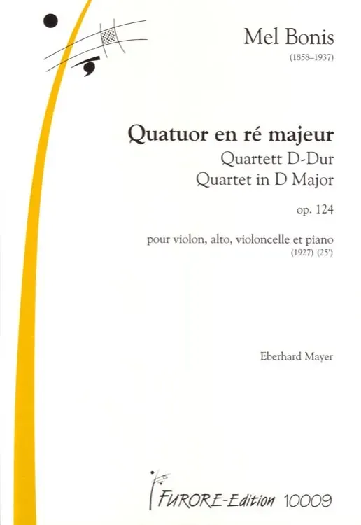 Furore Edition Piano Quartet D-Dur op. 124 Noten Stimmen
