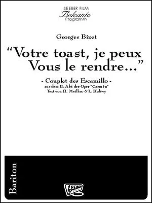 Seeber Film Verlag Votre toast Toréador Noten Bariton
