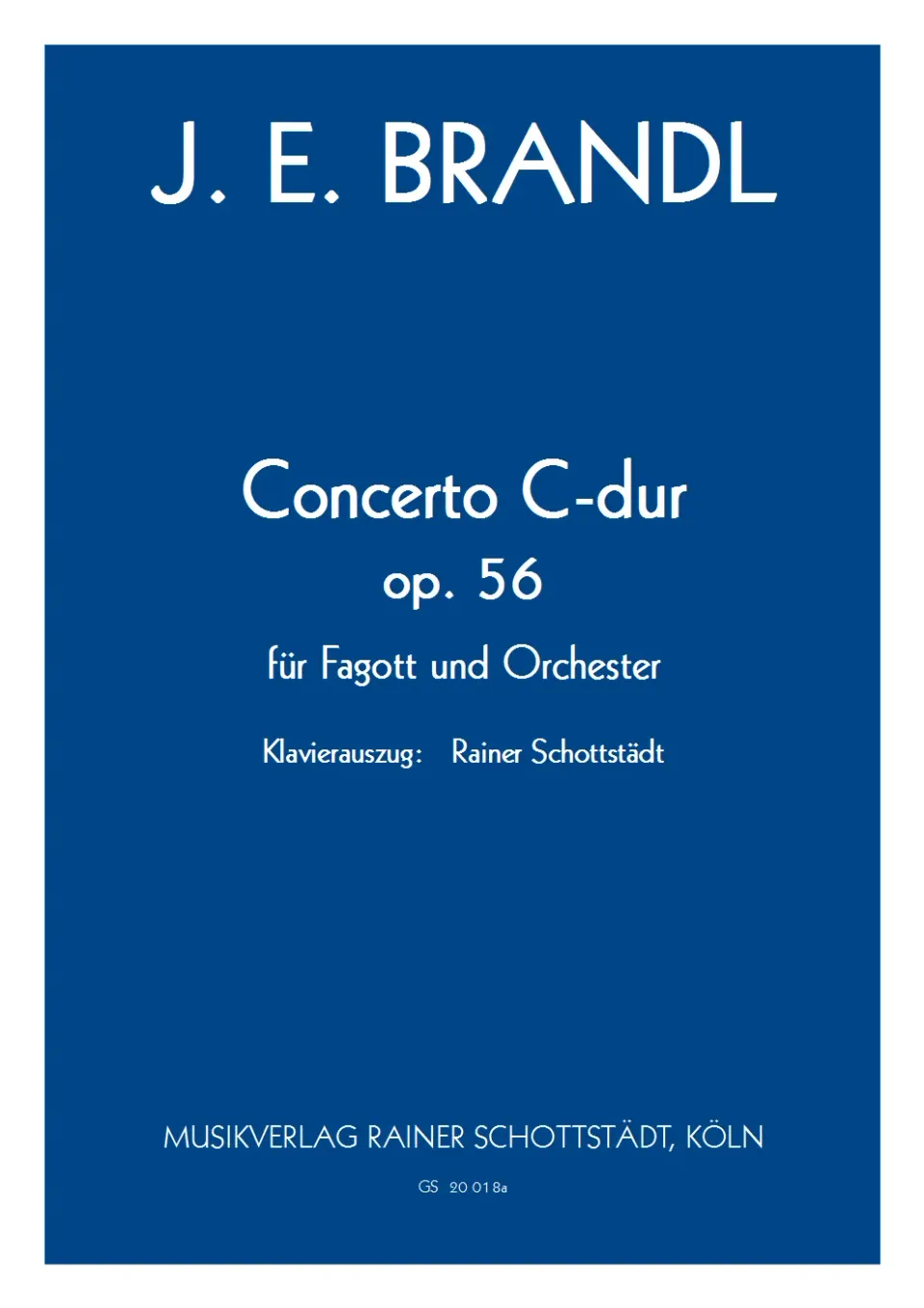 Musikverlag Rainer Schottstädt Concerto C-dur op.56 für Fagott und Klavier