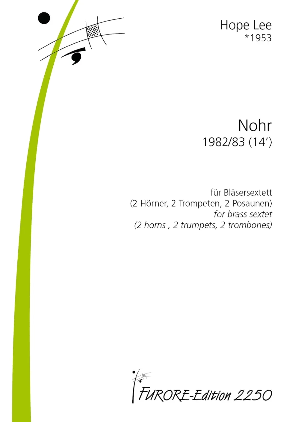 Furore Edition NOHR Partitur für Blechbläsersextett