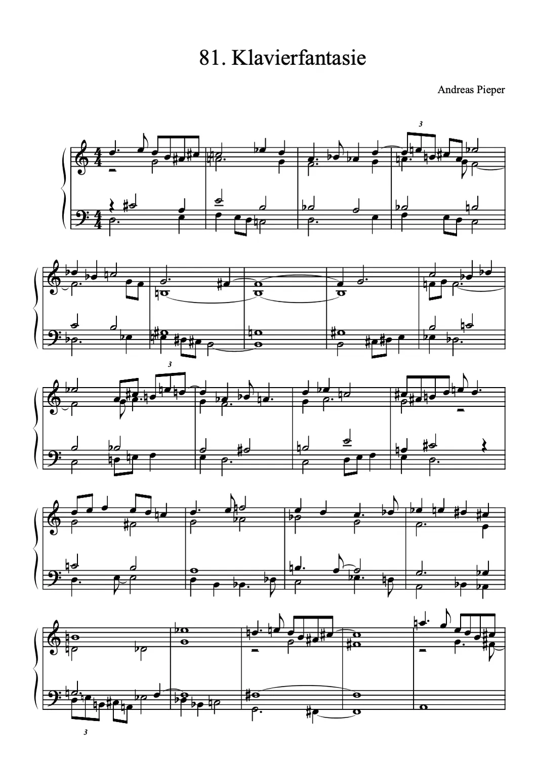 Are Musik Verlag Pieper Klavierfantasien Band 6 Klaviernoten 81-96