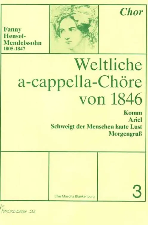 Furore Edition Weltliche Chöre 1846 Vol. 3 Chor Noten