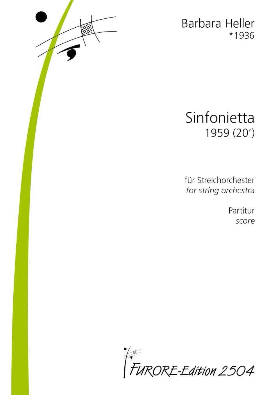 Furore Edition Sinfonietta Partitur für Streichorchester