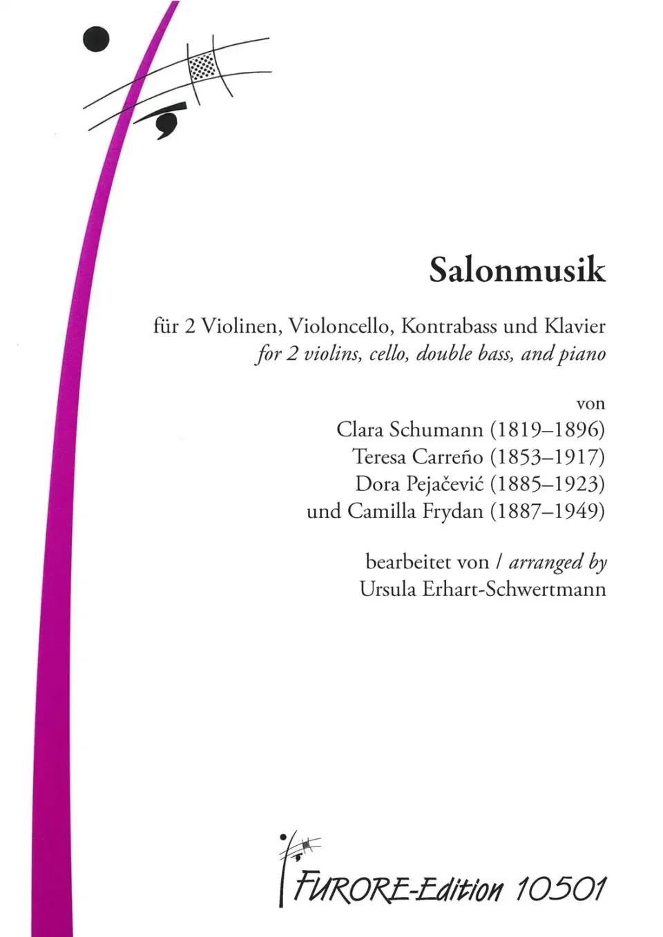 Furore Edition Salonmusik für 2 Violinen, Cello, Kontrabass und Klavier
