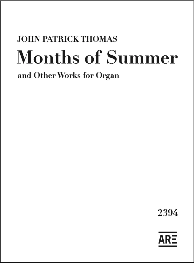Are Musik Verlag Months of Summer Orgelnoten Sammlung