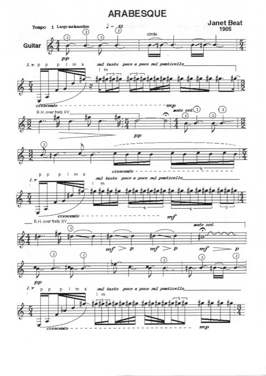 Furore Edition Arabesque, scenes from Jordan Gitarrennoten