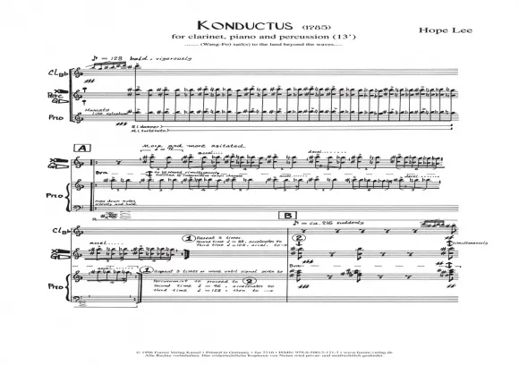 Furore Edition Konductus Trio Noten Klarinette Klavier