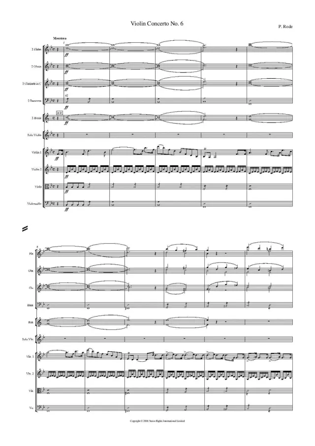 Artaria Rode006 Violinkonzert B-Dur op. 8 Partitur