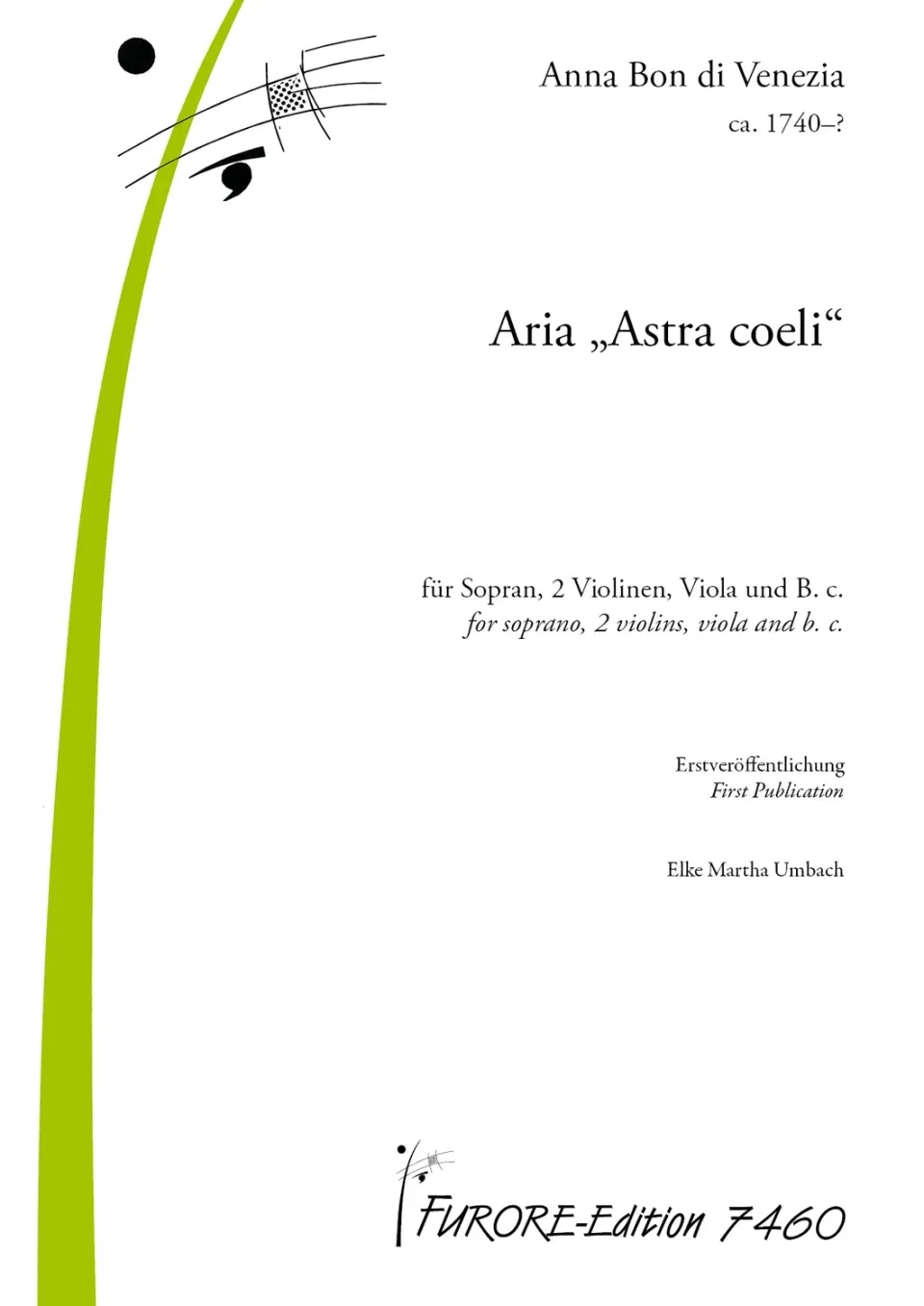 Furore Edition Astra Coeli Arie Partitur Stimmen