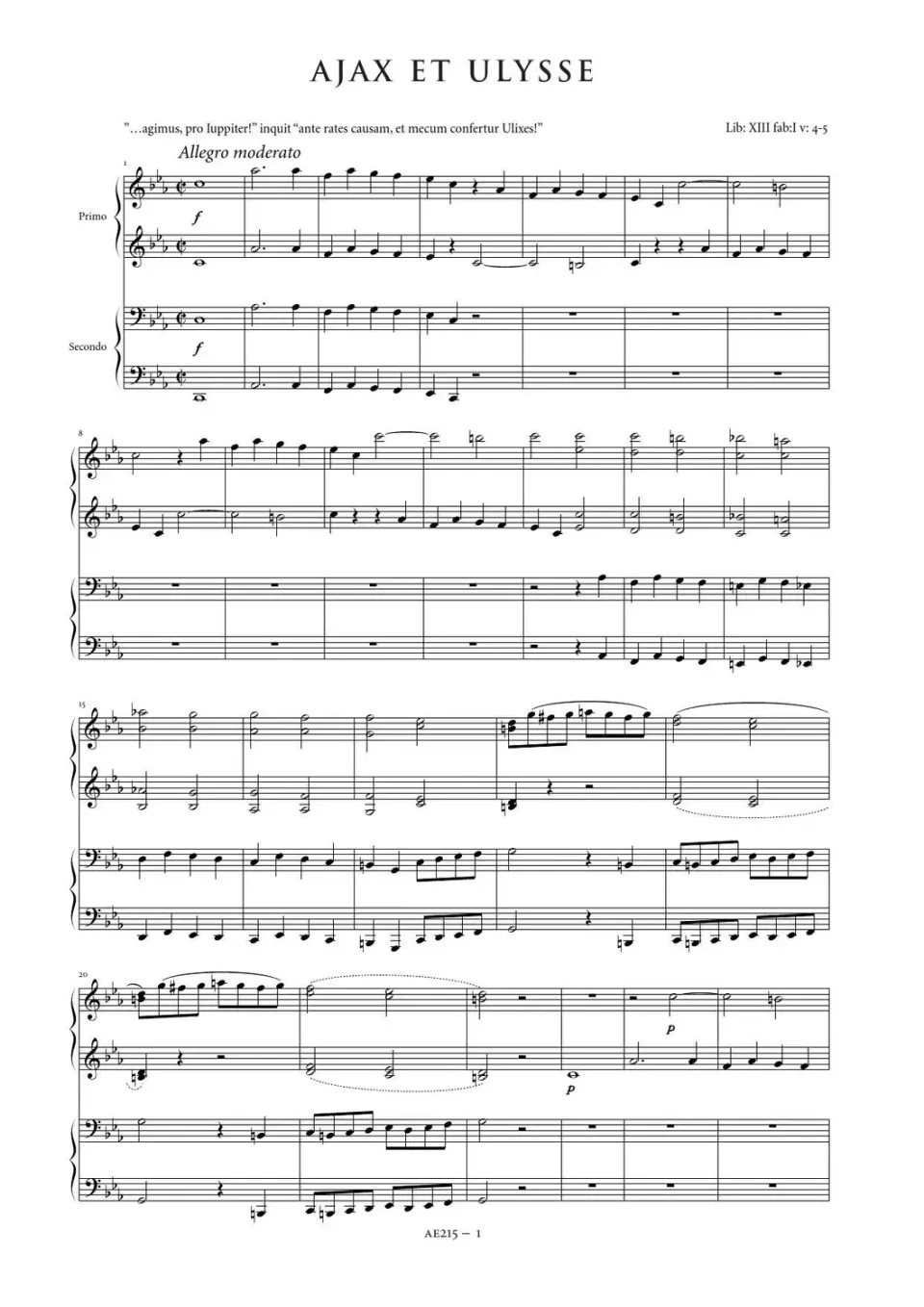 Artaria Sonata Ajax et Ulysse