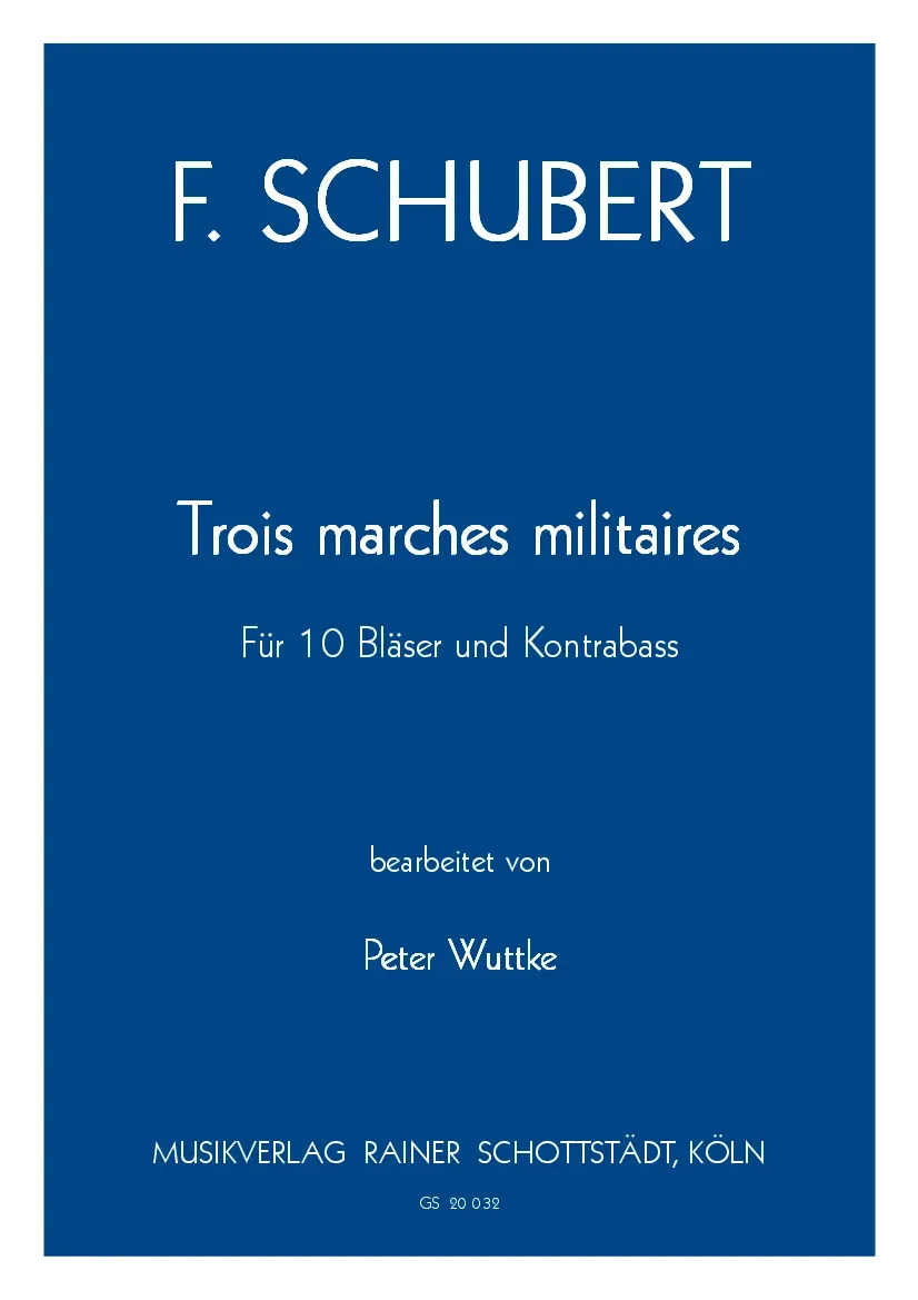 Musikverlag Rainer Schottstädt Drei Militärmärsche op. 51 Noten Schubert