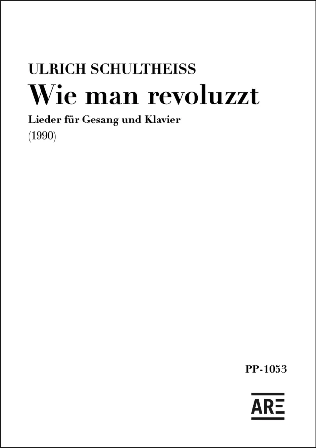 Are Musik Verlag Wie man revoluzzt Lieder Noten Gesang Klavier