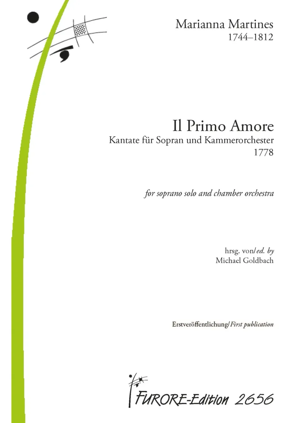 Furore Edition Il Primo Amore Kantate Leihmaterial Sopran