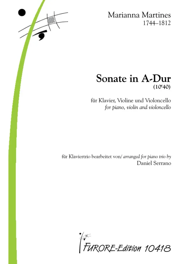 Furore Edition Martines Sonata A-Dur Noten Klaviertrio