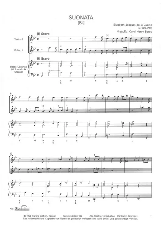 Furore Edition Triosonaten Band 1 Noten Violinen Cello