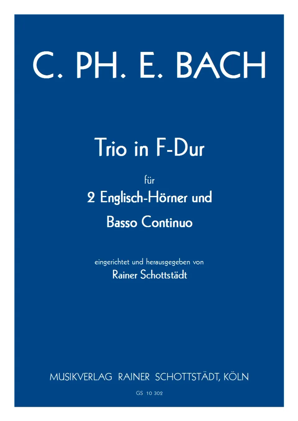 Musikverlag Rainer Schottstädt Trio F-dur Trio für zwei Oboen