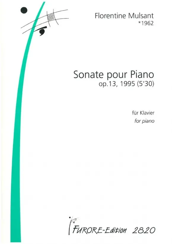 Furore Edition Sonate pour piano Noten Klavier 1995