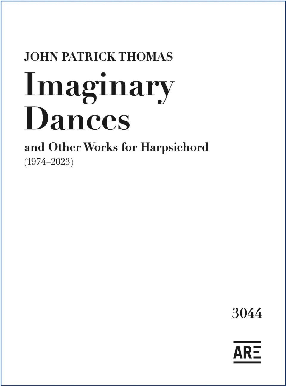Are Musik Verlag Thomas Imaginary Dances Noten Cembalo