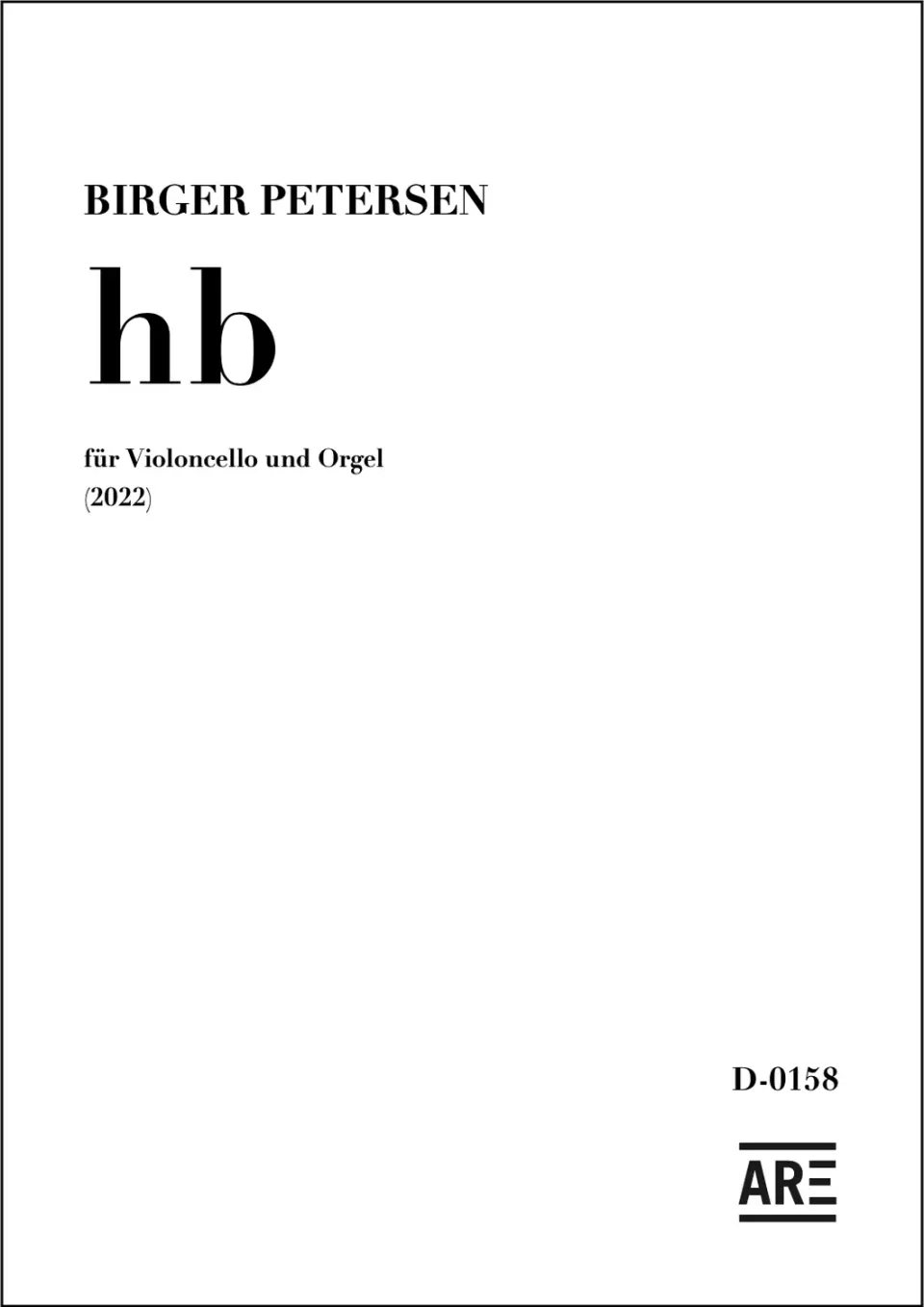 Are Musik Verlag Petersen hb Violoncello Orgel Noten 8 Min