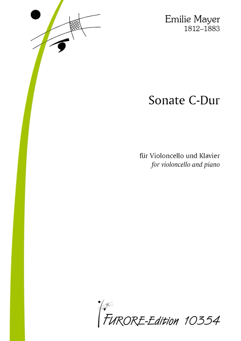Furore Edition Sonate C-major Noten Violoncello Klavier