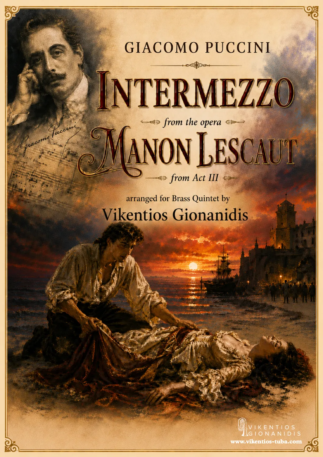 Vikentios Gionanidis Puccini Manon Lescaut Intermezzo Noten Blech