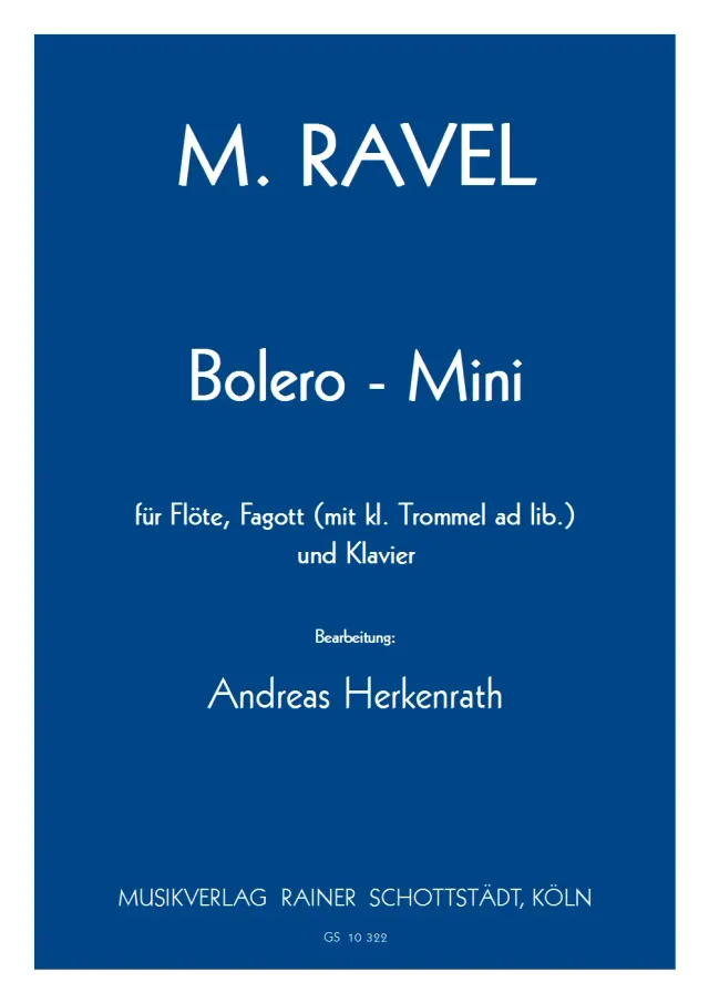 Musikverlag Rainer Schottstädt Bolero-Mini Noten Fagott Klavier