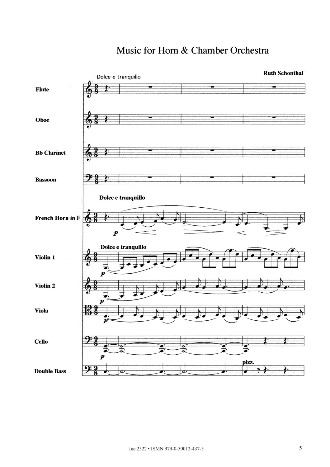 Furore Edition Music for Horn Kammerorchester Partitur