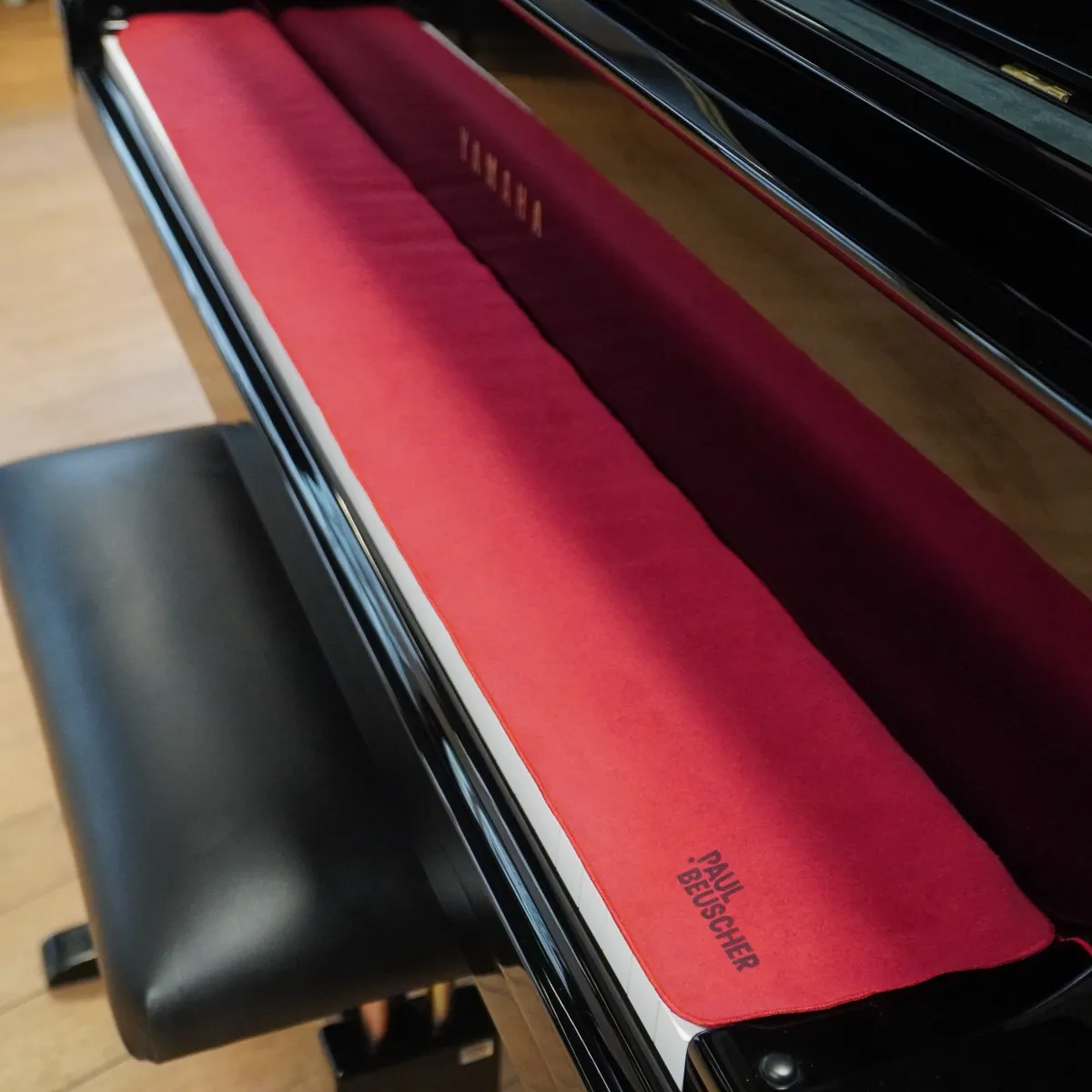 Paul Beuscher Couvre Clavier Klavierabdeckung, rot, Filz