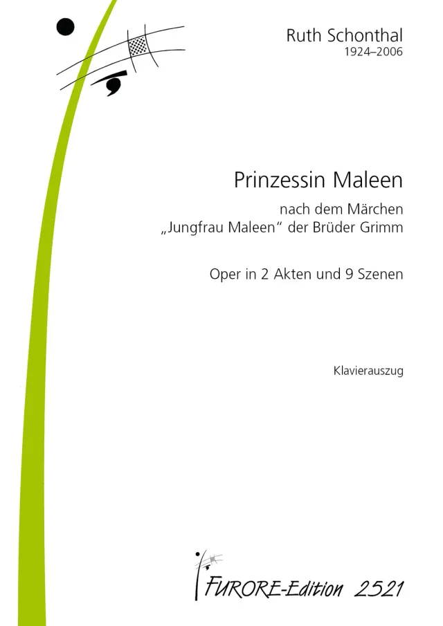Furore Edition Prinzessin Maleen Oper Klavierauszug deutsch