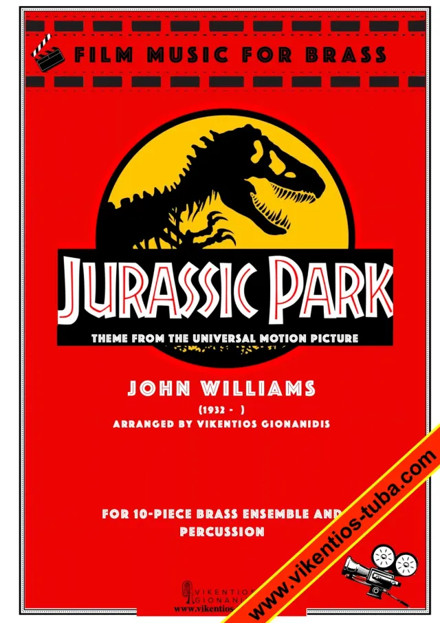Vikentios Gionanidis JURASSIC PARK THEME Noten Blechbläserensemble 10 Stimmen