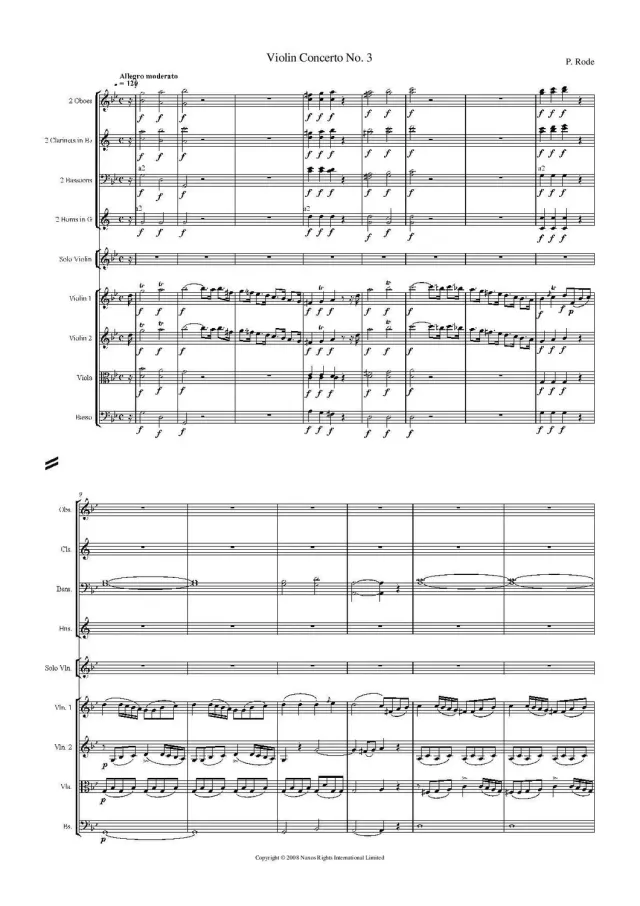 Artaria Rode Violinkonzert Nr. 3 op. 5 g-Moll
