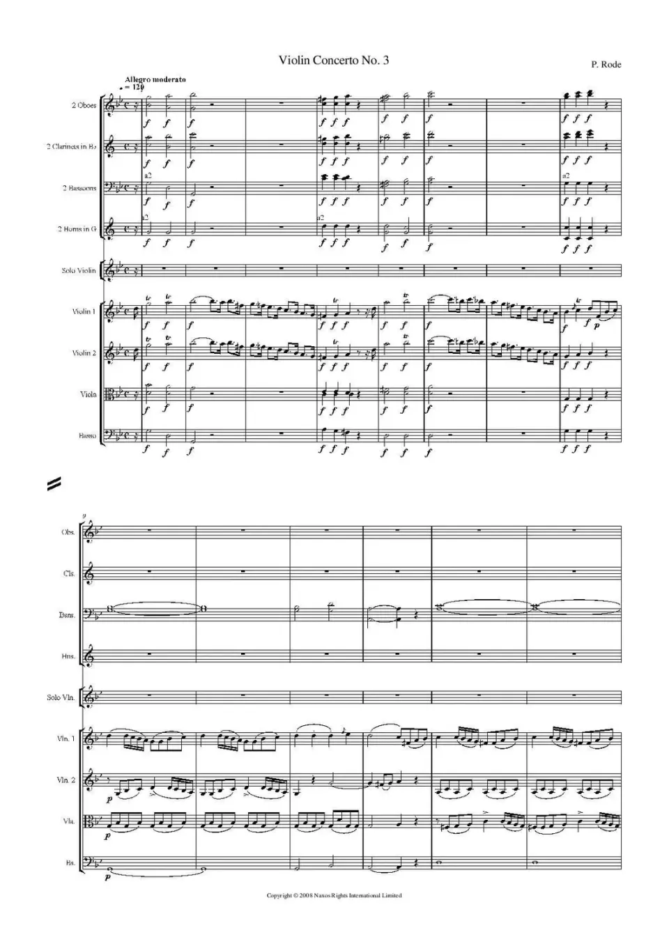 Artaria Rode Violinkonzert Nr. 3 op. 5 g-Moll