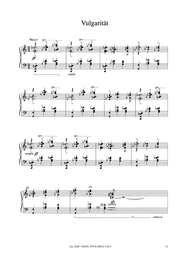 Furore Edition Nachklänge Reverberations Noten Klavier solo